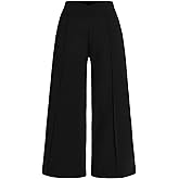 winkbay Women's Plus Size Pants Wide Leg High Elastic Waist Loose Fit Elegant Dress Pants
