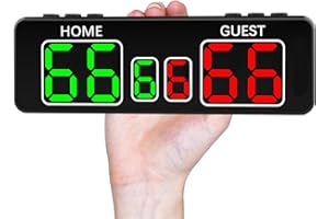 LUCKY TIME Electronic Scoreboard with Remote,Protable LED Digital Cornhole Score Keeper with Tripod,Score/Timer/Count Up/Countdown/Stopwatch/Gym Mode for Backyard lawns Table Game Indoor Outdoor