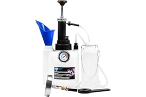 SMOTIVEPRO 3L Manual Brake Bleeder Fluid Pump and 1L Waste Oil Bottle, One Man Professional Brake Bleeder Kit Suitable for Mitsubishi/Subaru/Volvo S40&V40