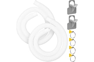 GUEQUITLEX Replacement Hose for Pool Pump 1.25" Diameter Swimming Pool Hose for Above Ground Pools, 59" Long 2 Pack Filter Pump Hose for Pump Models(330 GPH, 530 GPH, 1,000 GPH)