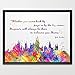 Dignovel Studios 11X14 Hogwarts Castle Quote Inspired Watercolor illustration Art Print Friendship Quotes Nursery Kids Art Print N381