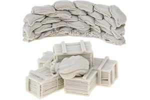 1/35 Resin Unpainted Kit WWII Models Sand Table Ammunition Boxes Bags Walls