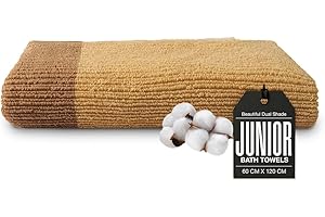KINTON CRAFTS Bath Towels, Towels for Bathroom (Pack of 1, 47 X 24 Inch) Iris 100% Cotton Towel, Luxury Bath Towels, Gym Towels, Face Towel, Pool Towel, Dorm Room Essentials, Brown Bath Towels, Ideal for Kids