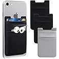 Amazon.com: Phone Card Holder for Back of Phone, Stretchy Lycra Wallet ...