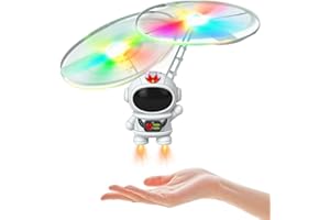 Ynybusi Drones for Kids 8-12 Birthday, Mini Robot Infrared Induction Flying Drone,LED Helicopter Flying Ball Toys for Kids Boys Indoor Outdoor Games (Astronaut)