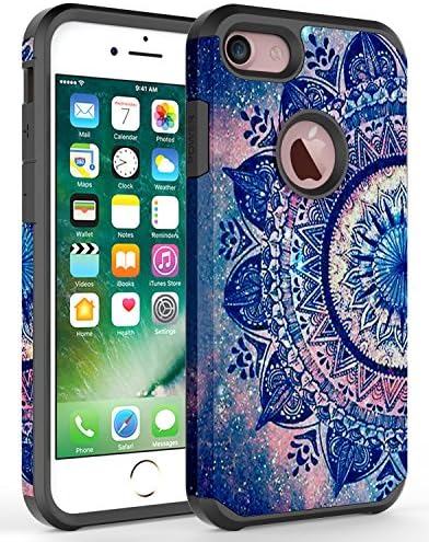 iPhone 7 Case, iPhone 6 / 6S Case (4.7'), Hasting [Drop Protection] Dual Layer Graphic Hard Hybird Slim Defender Armor Protector Cover for iPhone 7 (Mandala)