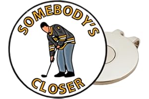 Play and Repeat Happy Gilmore Golf Ball Marker with Magnetic Hat Clip - Funny Golf Gift for Men - Golf Accessories and Gifts