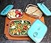 Leak Proof Lunch Box, Stainless Steel Food Storage Container with Leak Proof Lid - set 3 in 1 - blue