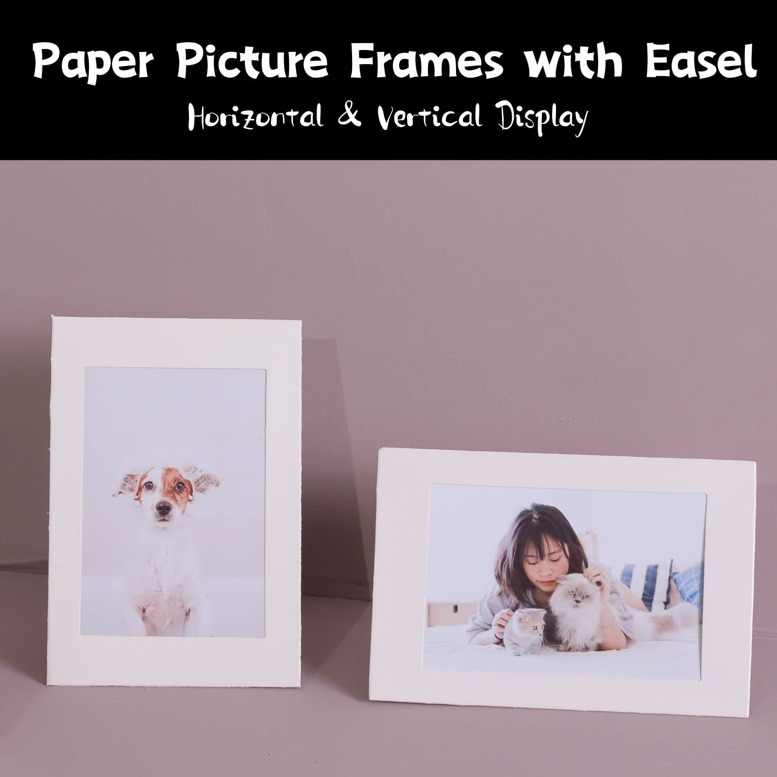Card Paper Frame Mua 50 Pack Standing Paper Picture Frames 4x6,Cardboard Photo Frame ...