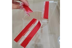 ANYALITE Transparent Plastic Acrylic Hinges 4" Continuous Piano Hinge 100mm （Self-Adhesive）.for DIY Transparent Box, Display Stand,Aquarium Supplies etc.