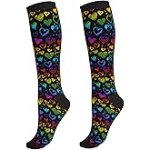 Bshuey Compression Socks For Women & Men Circulation 15-20 Mmhg Knee High Best Support For Travel Running Athletic