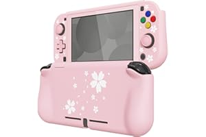 PlayVital for Switch Lite Case ZealProtect w/Screen Protector & Thumb Grips & Button Caps, Ergonomic Grip Cover Hard Shell fo
