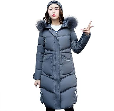 Femme Vetements Femme Parka Gris Moyen Rembourre Manteau D Hiver Avec Amovible Capuche Doublee En Fausse Fourrure Manteaux Vestes Et Gilets