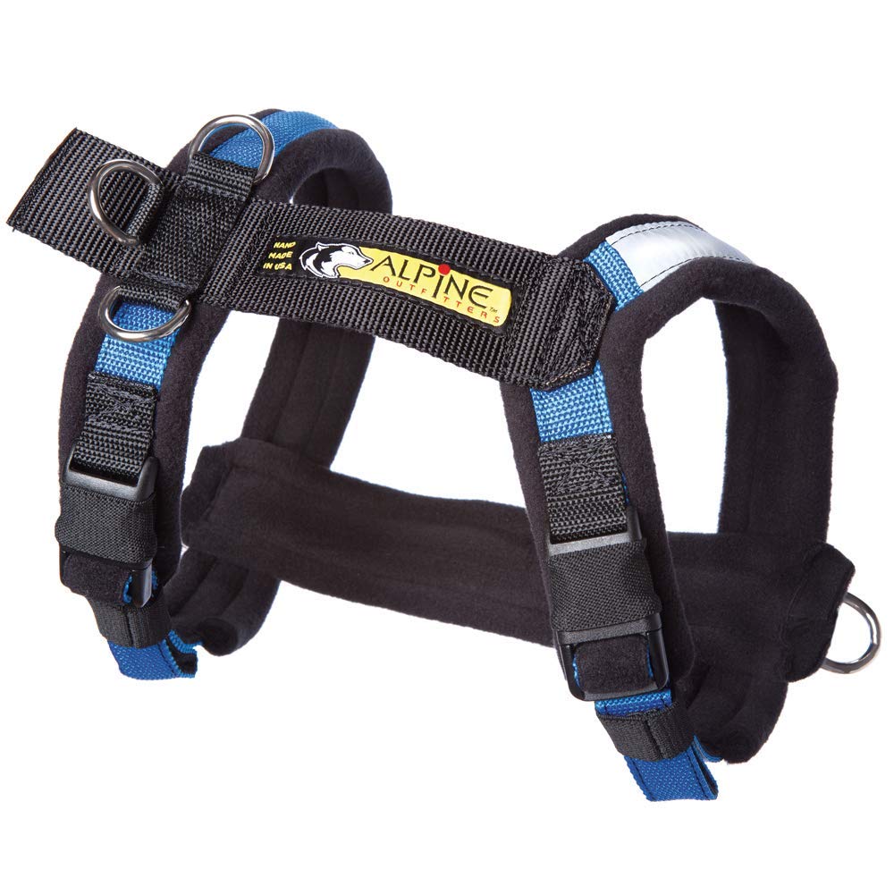 Adjustable Dog Harness, No-Pull D-Ring - Alpine Outfitters Urban Trail – Padded, Reflective, Multi-Use for Hiking, Running, and Everyday Wear - XLarge Blue