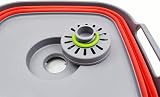 SAMMART 10L Collapsible Dishpan with Draining Plug Grey Red view 3