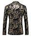Ouye Men's Golden Single Breasted 2 Button Sport Coat , Golden, US XL - Chest 46