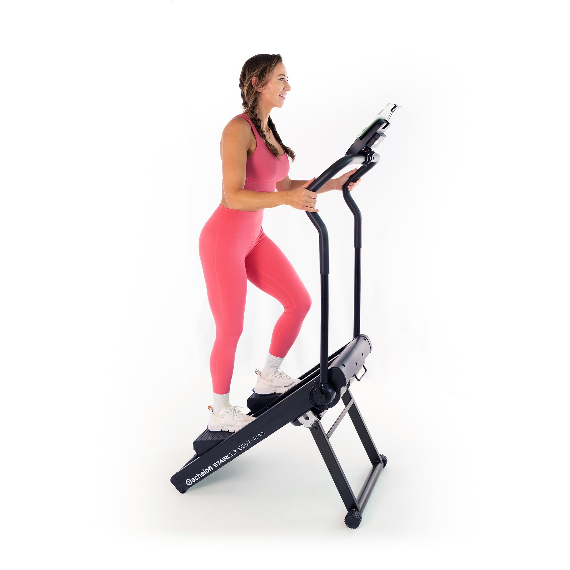 Echelon Stair Climber Max, Foldable Home Stair Stepper, LCD Display, 32 Magnetic Resistance Levels, Bluetooth Connectivity, Adjustable Foam Handlebars, Supports Up to 140kg / 300lb