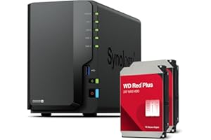 Synology DS225+ 2-Bay Diskstation NAS (Intel Celeron J4125 Quad-Core, 2 GB Non-ECC DDR4 SODIMM 1 x 2,5 GbE und 1 x 1 GbE RJ-4