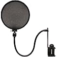 Nady MPF-6 6-Inch Clamp On Microphone Pop Filter with Flexible Gooseneck and Metal Stabilizing Arm