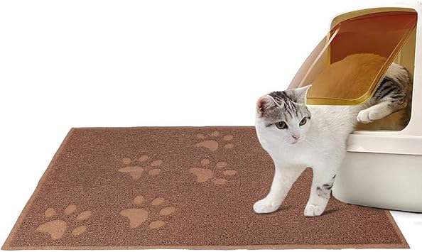 Todeco Tapis Pour Bac A Litiere Pour Chat Tapis Impermeable Pour Animal Dimensions Du Produit Replie 31 5 X 13 X 13 Cm Materiau Pvc 90 X 60 Cm Marron Amazon Fr Animalerie