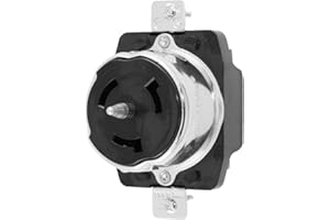 BOATING ACCESSORIES Hubbell CS6369 Locking Receptacle, 50 amp, 125/250V, 3 Pole and 4 Wire