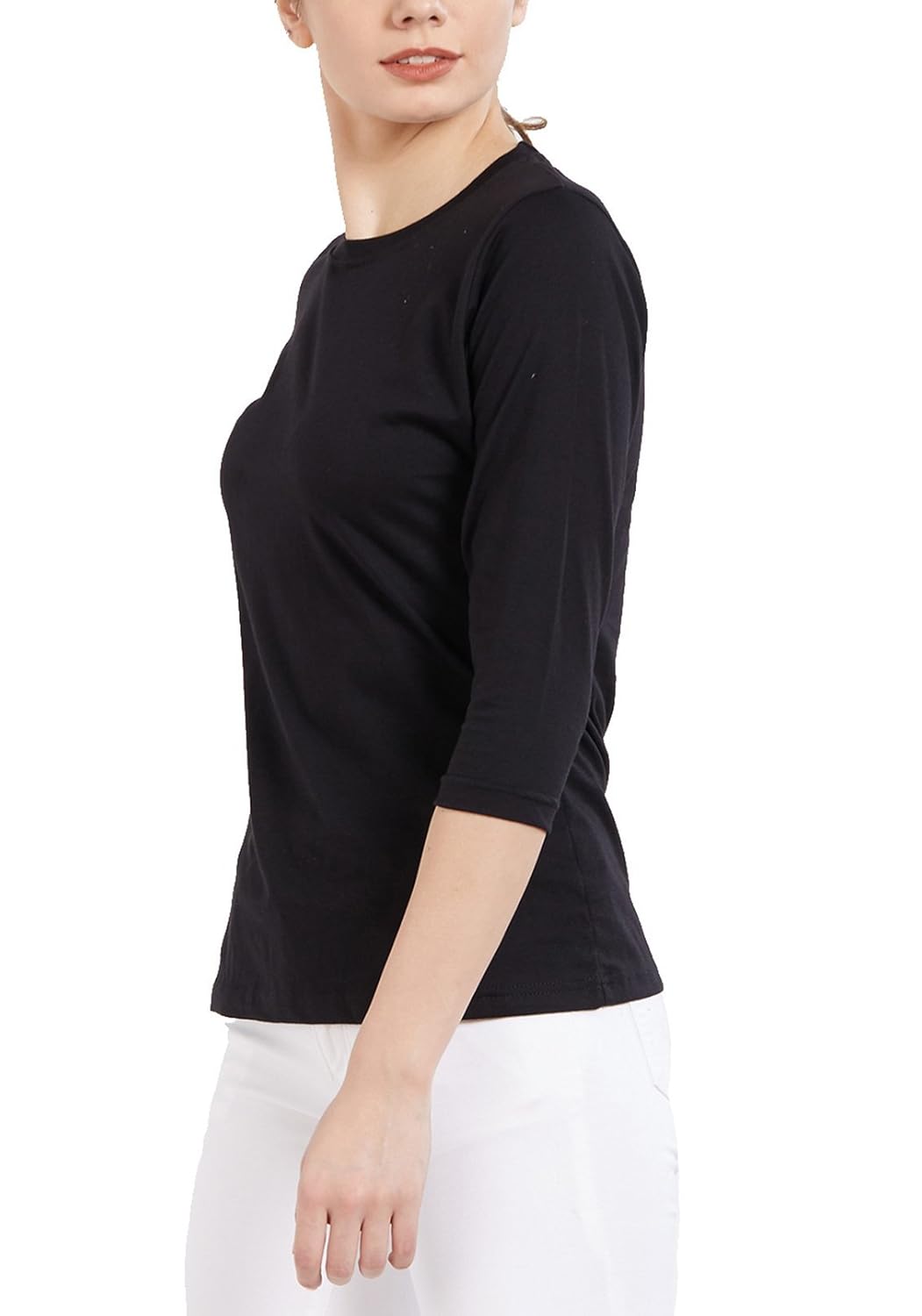 wyo wear your opinion women's cotton regular fit three-quarter top