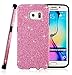 MEKO Galaxy S6 Edge Case Sparkles Glitter Bling Anti-Shock Rubber Case [Perfect Fit] [Scratch Resistant] for Samsung Galaxy S6 Edge-- ( Pink)