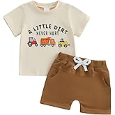 Fufuriprefer Toddler Baby Boy Clothes Summer Outfit Letter Print Short Sleeve T-Shirt Tops Solid Shorts Set 0-3T