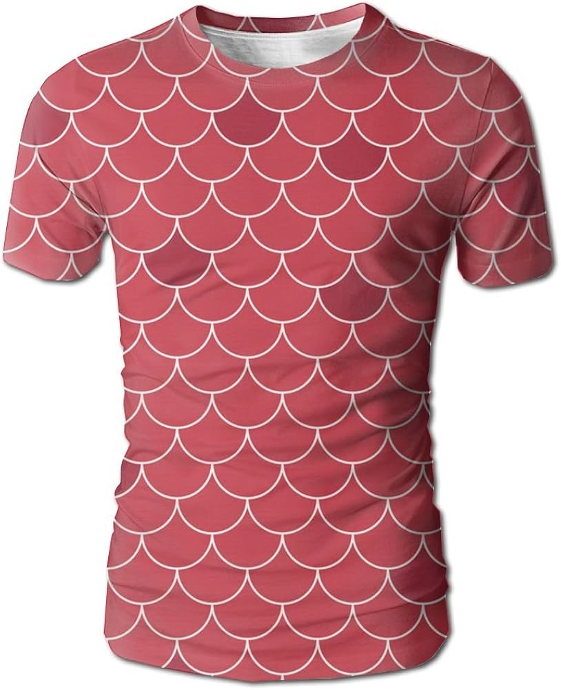 SeeUTshirts Vintage Fish Scales T Shirts For Men Funny T