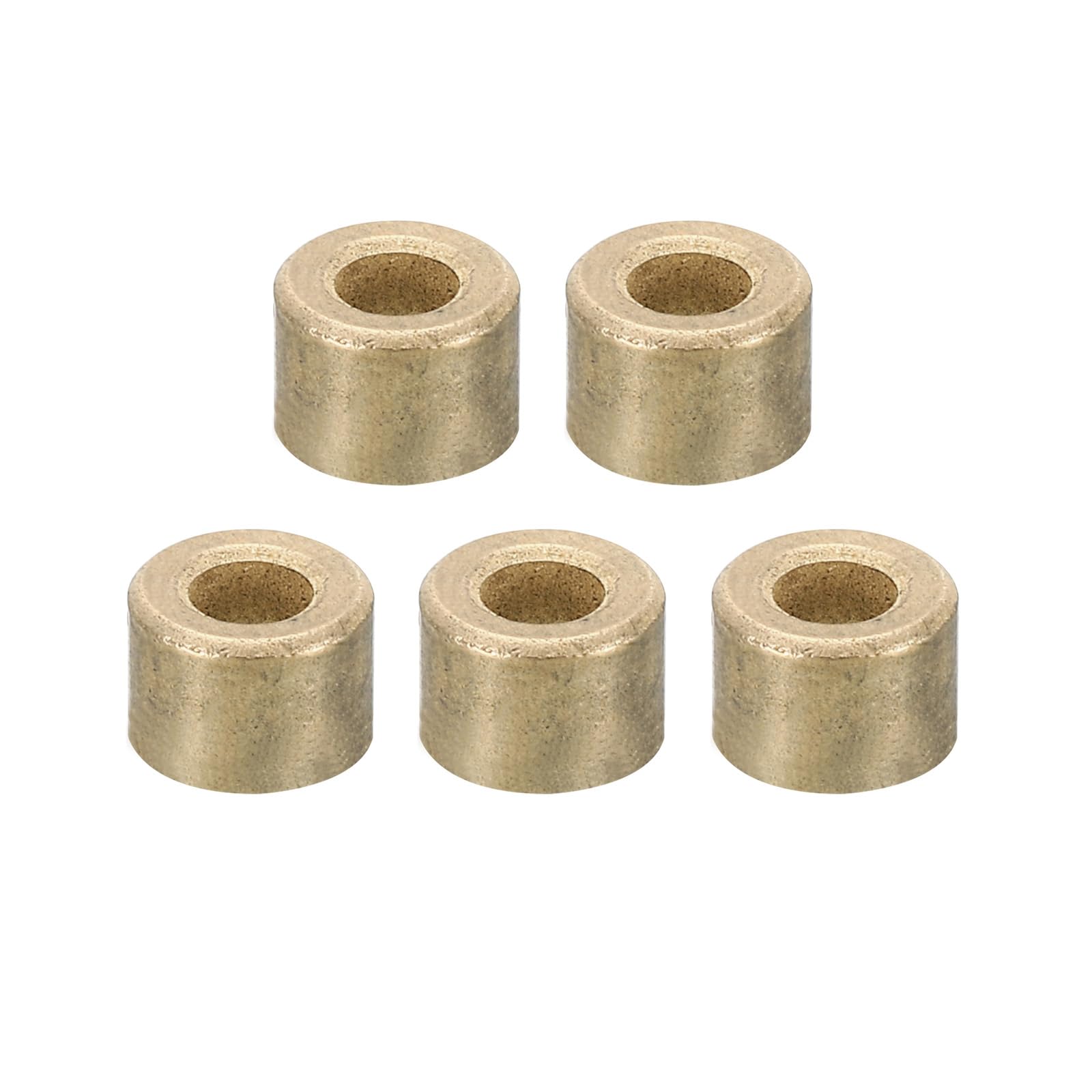 PATIKIL M4 Brass Spacers, 5 Pcs Metal Spacer Brass 4mm ID x 8mm OD x 6mm L Brass Spacers Screw Standoff for 5/32 Inch or M4 Screw
