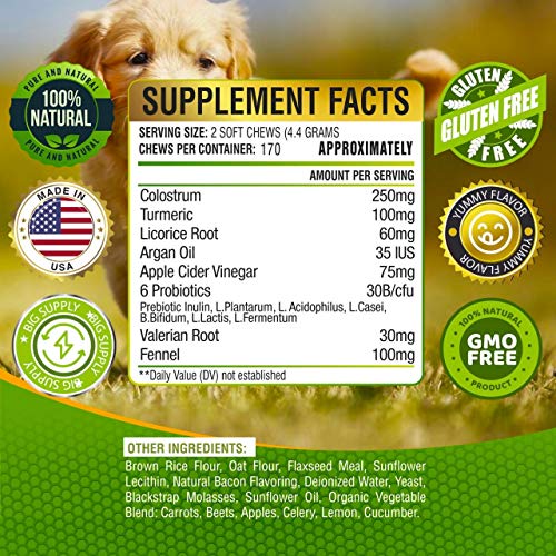 FurroLandia Dog Allergy Relief Chews Omega 3 Salmon Fish Oil