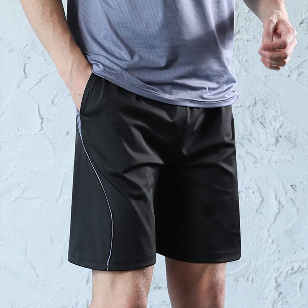 BUYJYA Men's Active Athletic Shorts 5 Pack for Workouts Basketball Football Badminton Exercise Training Running: Clothing