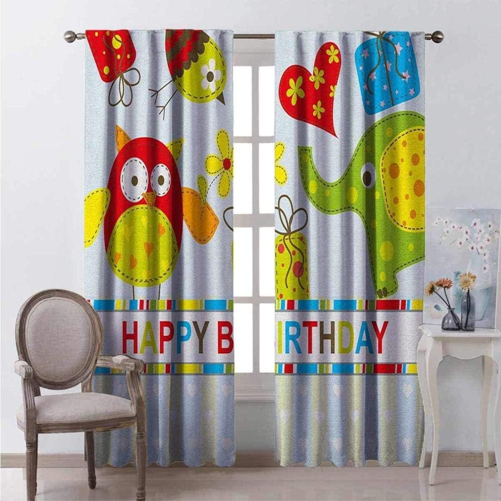 YZDAJIBA® Cortinas opacas de impresión 3D HD Diseño de cumpleaños de