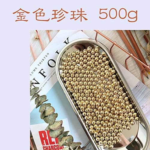 Amgend Simulation of Non-Porous Mermaid Pearls/Pure White Pearls, 8Mm Gold Pearls 500G