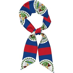 JxWCher 50in Chic Cuban flag Skinny Satin Scarf for Women Hair Ribbon Neck Scarf Funny Headband Bag Wrap