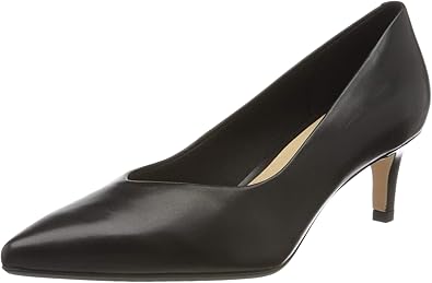 clarks black court shoes