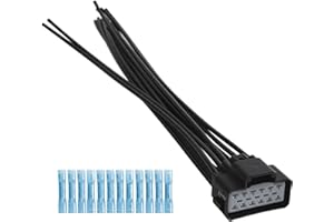 Anina WPT928 Wiring Kit Heated/Cooled Seat Module Connector Wire Assembly for 2003-2019 Ford F150 F250 Explorer Mustang Fusion Lincoln MKS Mercury Milan 12 Leads Wiring Harness 3U2Z-14S411-ZMB WPT-928