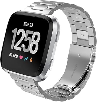 PUGO TOP Correa para Fitbit Versa Watch,de Acero Inoxidable ...