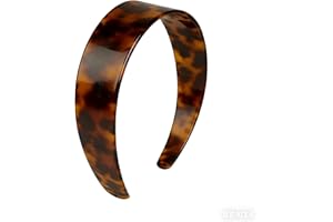 Thick Tortoise Shell Headband with Teeth Wide Tortoise Shell Headband Comfort No Slip Acetate Hair Hoop No Headache Durable f