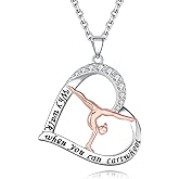 Vekoliry Gymnastics Necklace 925 Sterling Silver Gymnastics Gifts Jewelry for Gymnast lovers Birthday Christmas