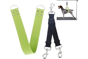 DISCPETSEC Pet Dog Grooming Belly Straps - Dogs Grooming Loops Green Groomer Belly Support Band Wide Waterproof Strong PVC Groom Loop Restraint Noose for Pet Bathing (Green Short)