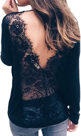 deep v neck lace top