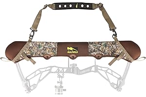 LWANO Neoprene Compound Bow Sling, Adjustable Detachable Shoulder Strap for Hunting, Works With Compound Bows up to 36 Inches in Length