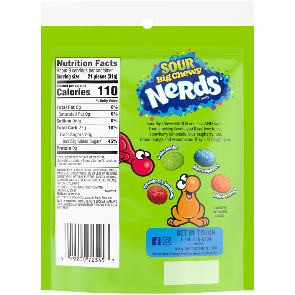 Nerds Sour Big Chewy Candy, 10 Ounce, Pack of 1 : Grocery & Gourmet Food