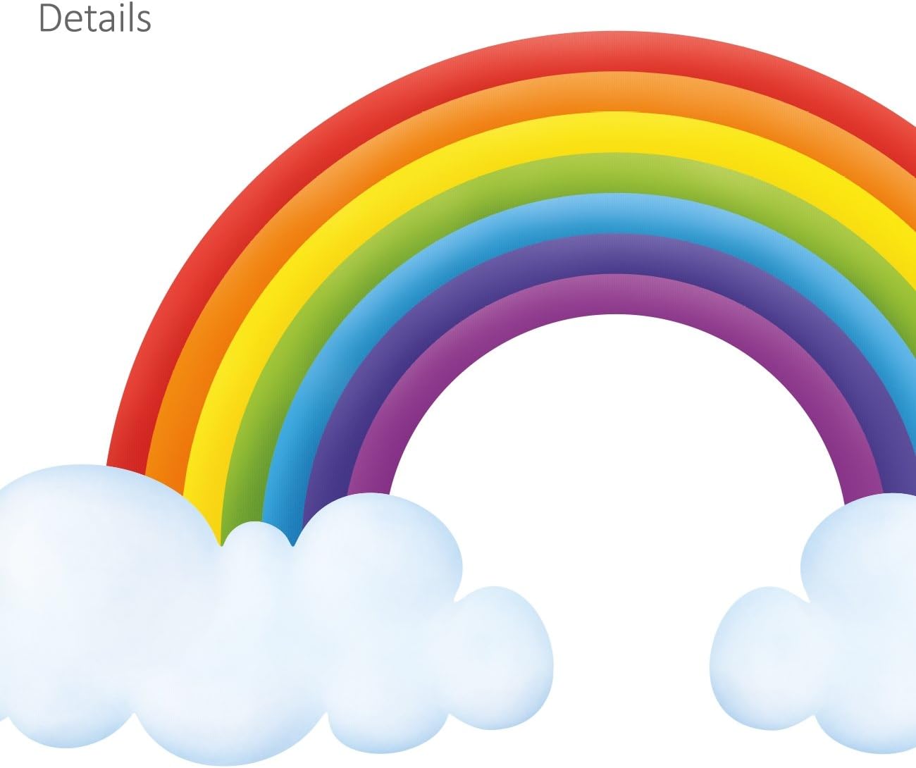 DECOWALL SG2-1713 Rainbow and Clouds Kids Wall Stickers Decals Peel and Stick Removable for Nursery Bedroom Living Room Art murals Decorations - Image 5