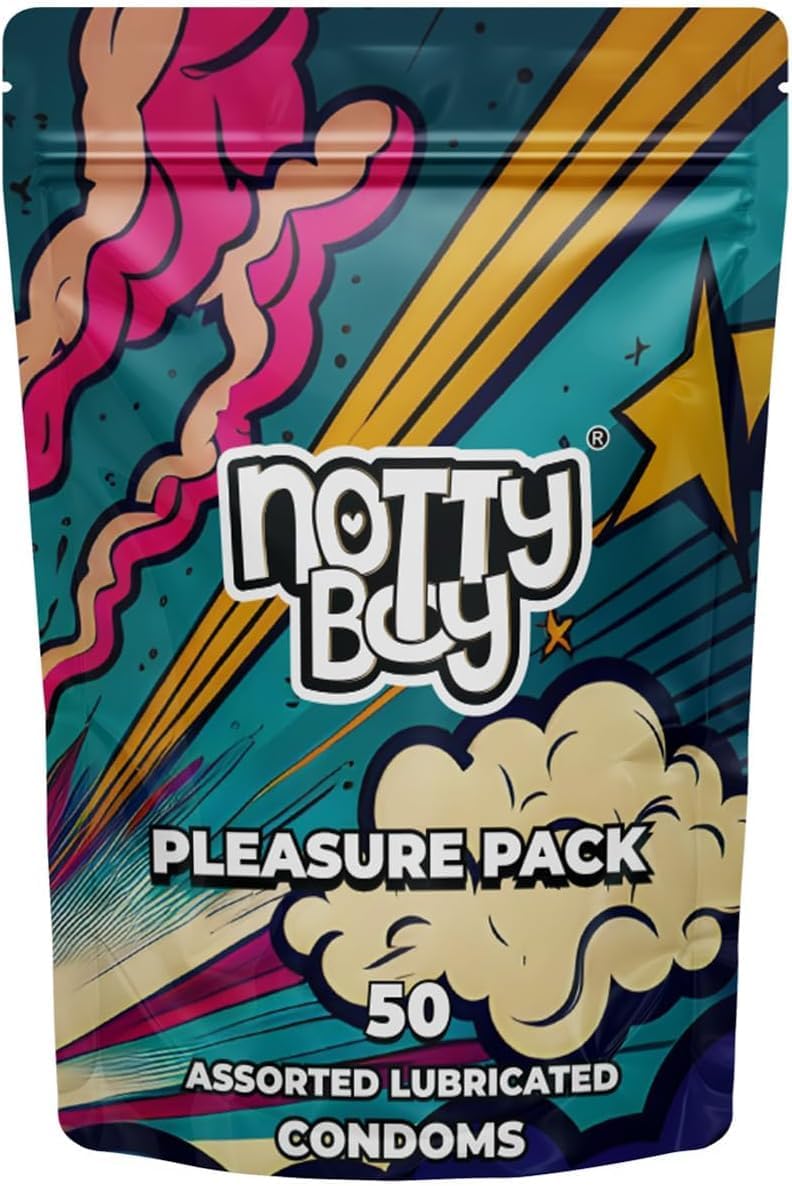 NottyBoy 4IN1 Condom Variety Pack - Ultra Ribbed, Dotted, Thin, Flavoured