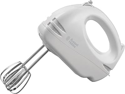Russell Hobbs Electric Hand Mixer 125W 6 Speeds Easy Release Chrome Beaters