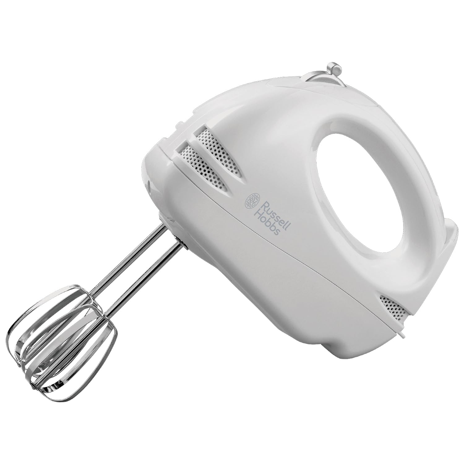 Russell Hobbs Food Collection Electric Hand Mixer with 6 Speeds, Easy Release Button, Fingertip Speed Control, Chrome Beaters, 125W