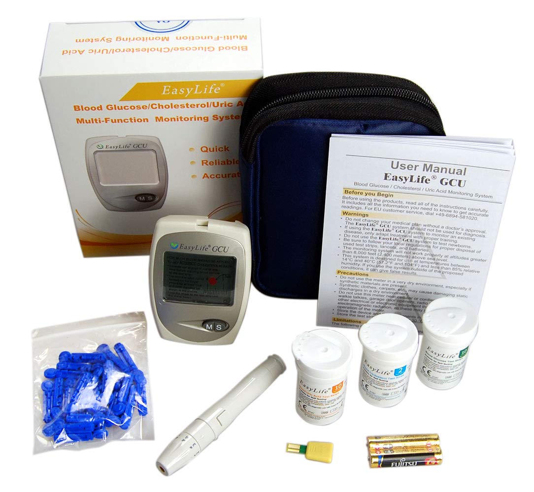 Blood Cholesterol Monitor kit 3 in 1 Meter System, EasyLife Blood