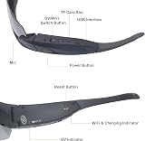 Hereta 4K WiFi Sports Camera Sunglasses HD Video Recording Glasses Polarized view 6